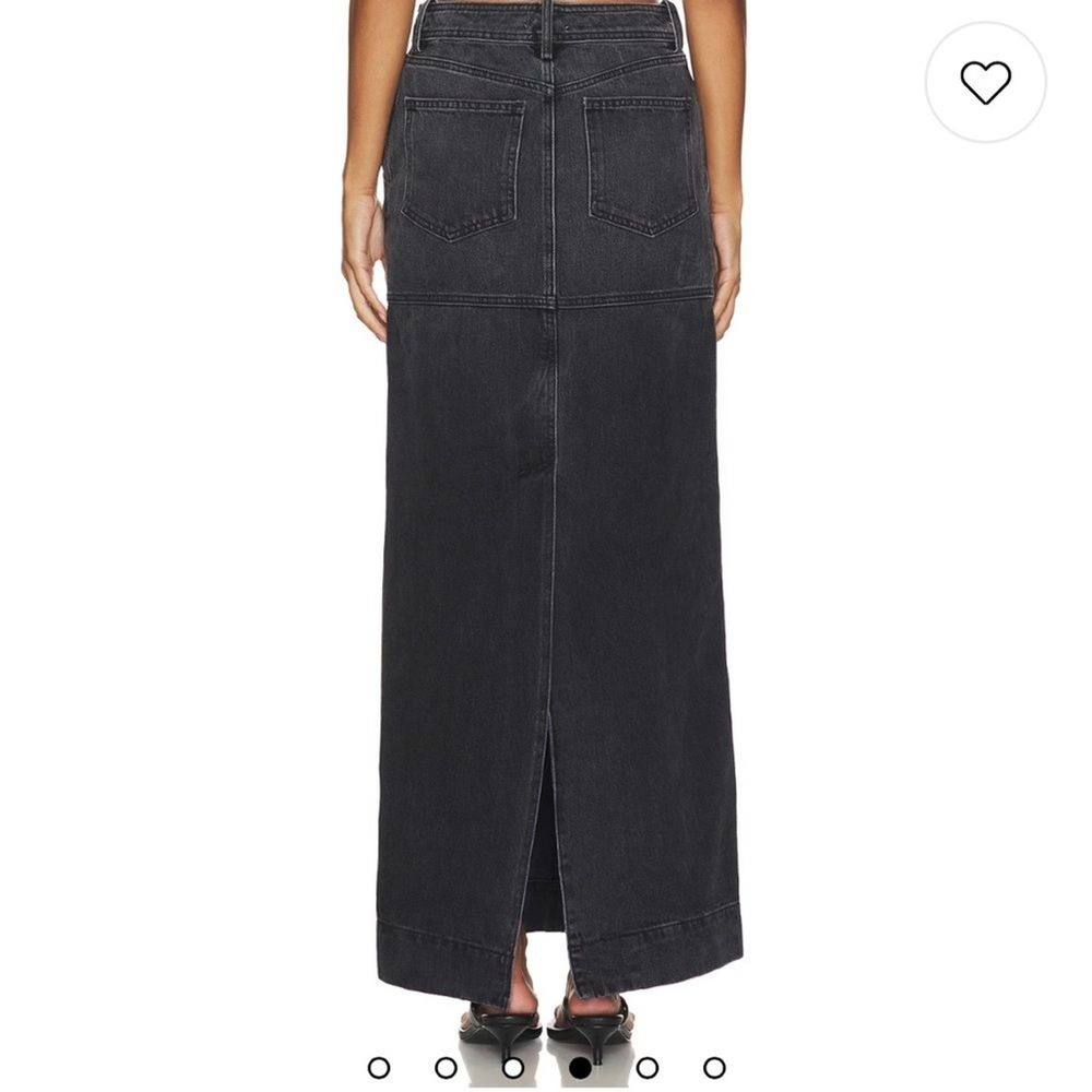A.L.C Women's Denim Hunter Maxi Skirt size 2 Cotton Washed Black Made in USA NWT - Picture 4 of 16
